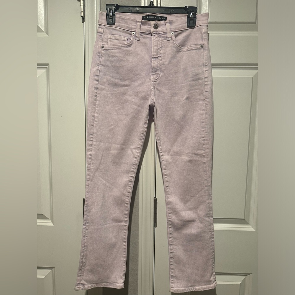 💜VERONICA BEARD - CARLY HIGH RISE KICK FLARE - LAVENDER JEANS💜 Women’s size 29. - Picture 2 of 8
